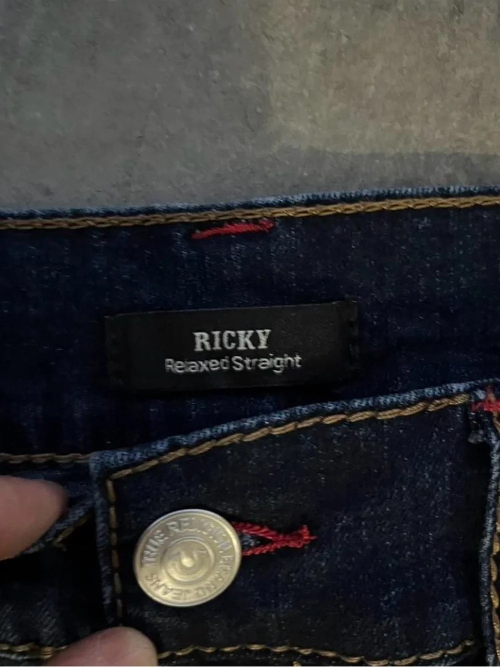 True Religion Men's Dark Indigo Relaxed Jeans
